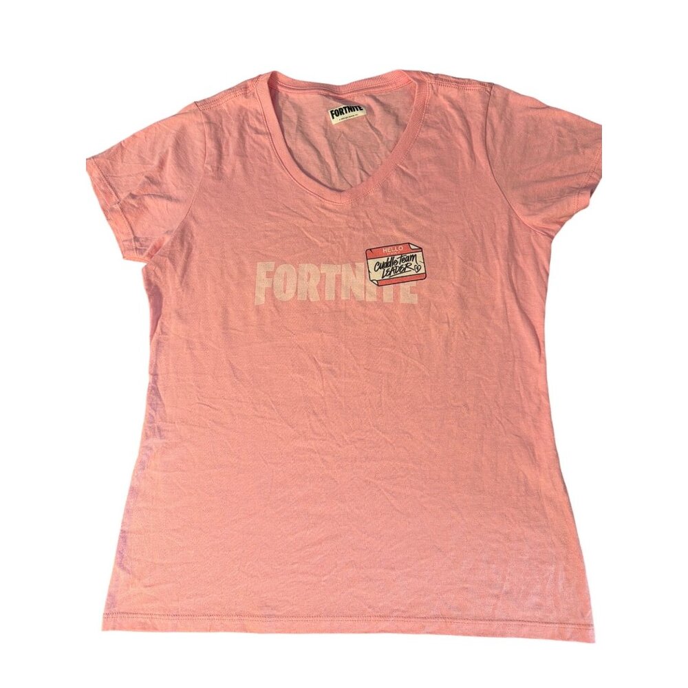 Fortnite Pink Graphic Cuddle Team Leader T Shirt V Neck Epic Games Graphic READ